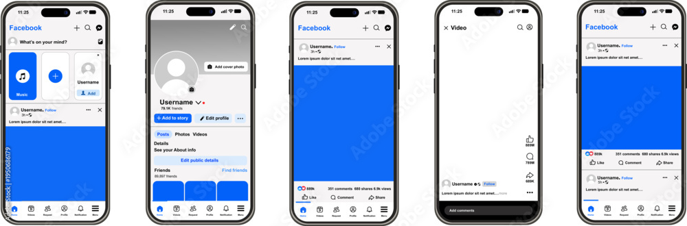 Facebook Mobile App Interface Design And Profile Design Social Media Facebook Mobile App Interface Design And Profile Design Social Media