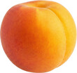 © Aether Io - A ripe fuzzy apricot with vibrant orange and red hues exhibits a characteristic central cleft and smooth texture showcasing its natural beauty fruit food healthy fresh juicy transparent background