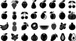 © Vexora Studio - Fruite Silhouette Icon set Vector Illustration on White Background
