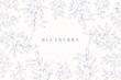 © Juel - Delicate blueberry branches and berries in a sketched floral pattern