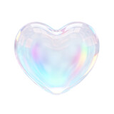 3d glossy shiny soap bubbles heart shapes on pink - romantic love symbols, cute cartoon design elements for Valentine day greeting card, wedding invitation or girl birthday party