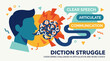 © dedek - Man struggling with diction and communication challenges.