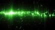 © fajar - Abstract Green Energy Wave on Black Background.
