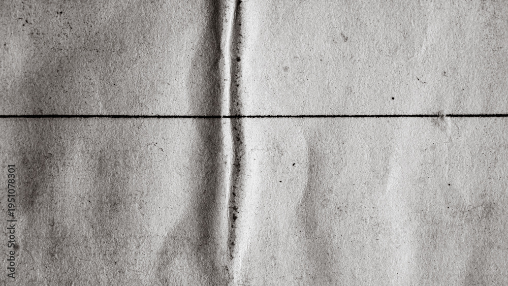 Grunge paper texture with cross lines, fold crease and scan artifacts ...