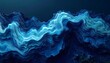 © muhammad - Wavy abstract blue waves on dark gradient background