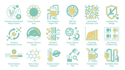  Collection of various digital icons and symbols for technology and business BOA displayed.
