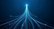 © Muhammad - Abstract Fiber Optic Light Path Converging into Central Node Symbolizing Speed and Connectivity