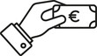 © Black_Studio - Euro banknote cash payment transaction hand gesture