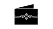 © Wagiman Studio - Black  White Glyph Icon of a Greeting Card with Heart Ornament