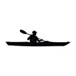 © Sumaiya - kayaking on the river silhouette vector icon