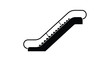 © Jesmin - A black escalator depicted in a simple graphic silhouette