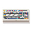 © Jayk - Retro-style computer keyboard with colorful keycaps and a vintage aesthetic