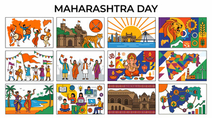  Maharashtra Day Celebration Collage - Culture and Unity