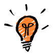 © Grunge Designs - Light Bulb Idea Symbol Crayon Chalk Drawing Vector