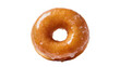© Carlos - Delicious golden brown glazed donut PNG, a sweet pastry isolated on transparent background, perfect for breakfast and dessert menus