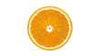 © PAPADOMUS - Vibrant, juicy orange slice cross-section, showcasing its fresh citrus pulp and segmented structure, isolated PNG for healthy food designs and refreshing beverage concepts