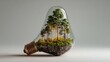© Lilly - A lightbulb filled with a small forest, representing bright ideas for sustainable living.