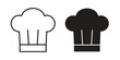 © shamim - Chef hat icon clipart symbol isolated on white background. Flat and stroke designs.