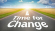 © Image Story Studio - Motivational Time for Change Concept on Asphalt Highway Road Toward Horizon