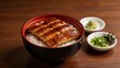 © Akam - Eel rice bowl with side condiments