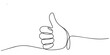 © DESIGN LINE - thumbs up continuous one line drawing, Thumbs up icon continuous single line drawing vector illustration, Satisfaction customer concept. one line Art icon drawing, Continuous line art illustration