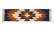© Agata - Isolated textured Southwestern style rug runner featuring a bold geometric pattern and fringe.