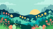 © Nervas - Spring Easter Landscape Background with Copy Space
