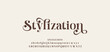 © Maheen - Lettering Minimalist Fashion. Elegant alphabet letters serif font and number. Typography fonts regular uppercase, lowercase.