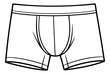 © iVGraphic - Line art illustration of men's boxer briefs depicting a basic undergarment for fashion design