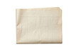 © PNG Lab - Blank folded vintage newspaper mockup. Top view empty newsprint paper.