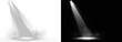 © Alehandro - Spotlight white beam light with dense smoke fog and mist for cinematic stage podium and product showcase