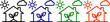 © photo forest - Eco house icons for sustainability and green energy symbol set vector