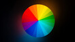 © photo for everything - Vibrant Rainbow Color Wheel Illustration with Graded Hues and Dark Background, Perfect for Design, Creativity, and Art Concepts