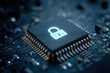 © wirachut - Digital security concept with glowing lock icon on microchip symbolizing digital literacy and protection in technology systems