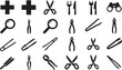 © MrRiponIslam - Set of 20 medical tools icons vector isolated on Transparent Background