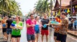 © Pattanasit - Songkran Festival Thailand Water Splashing Celebration Happy People