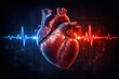 © Cre-AI-Tor  - Human Heart with EKG Waveform Showing Vital Life Signs and Health