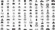 © Raju - Travel and tour icons set. Tourism vector icon set silhouette.