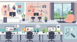 © Aris - Modern medical research office with computers and scientific illustrations.