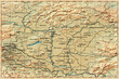 © allexxandarx - Vintage Map Of Hungary With County Boundaries On Retro Paper Background