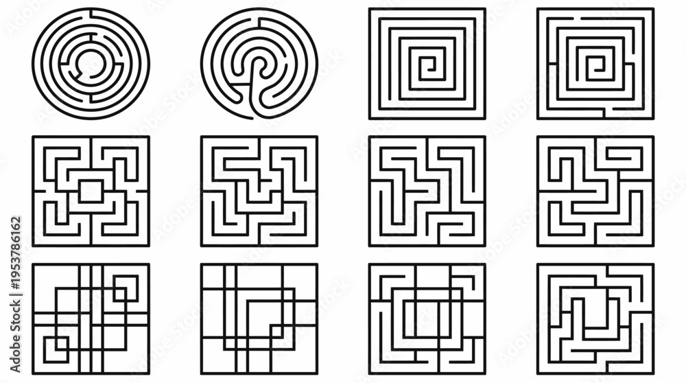 Maze variations: a collection of various maze designs in different ...
