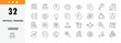 © Precision Icons - Critical thinking icons set representing problem solving, analysis, logic, decision making, evaluation, strategy, reasoning and smart thinking concepts in clean outline style. Editable Stroke.