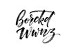 © LOBSTER LARRY - Handwritten brush script text 'borckd wrwnz' on a white background
