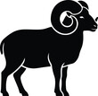 © AbuSadat - Vector silhouette ram side view standing pose graphic design
