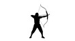 © Obama - Silhouette of an Archer Aiming with a Bow and Arrow