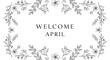 © Kang - elegant april welcome wreath with floral botanical illustration