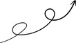 ©  TTSVIBESTUDIO 0.1 - Hand drawn Black Swirl Pointing Arrow Icon, Curly Hand-drawn Arow. Vector Design