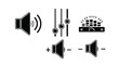 © MALA - Audio control icons representing volume and sound minimalist silhouette