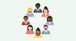 © Zoya - Diverse circle of people avatars, representing community, teamwork, and global collaboration among a multi-ethnic group in a professional and social context