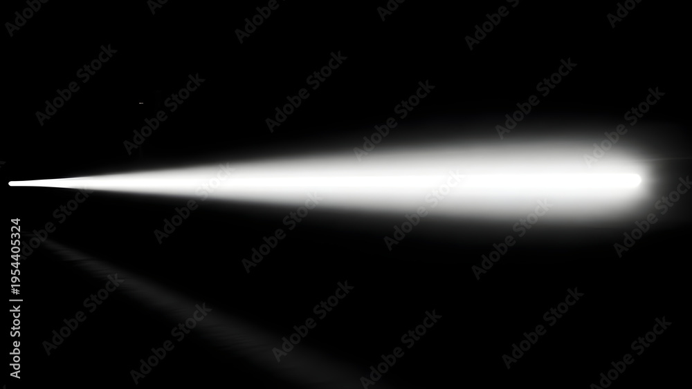 A beam of light shoots across a dark space with streaks Stock Photo ...